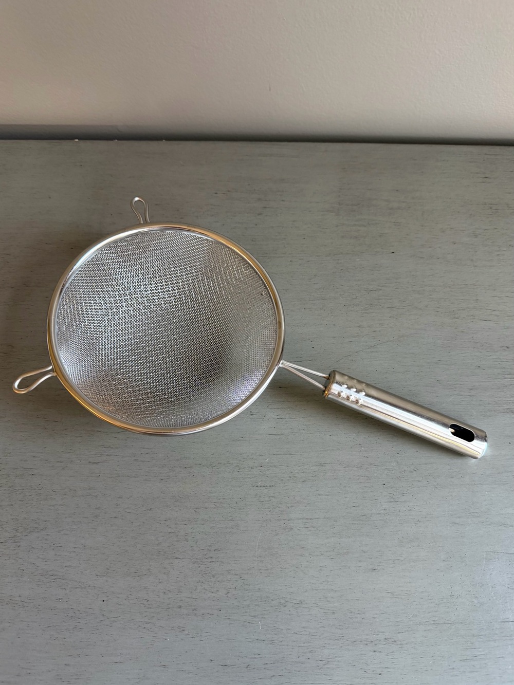 Stainless Steel Kitchen Mesh Strainer Sieve Colander 6" Diameter w/ Handle 12"